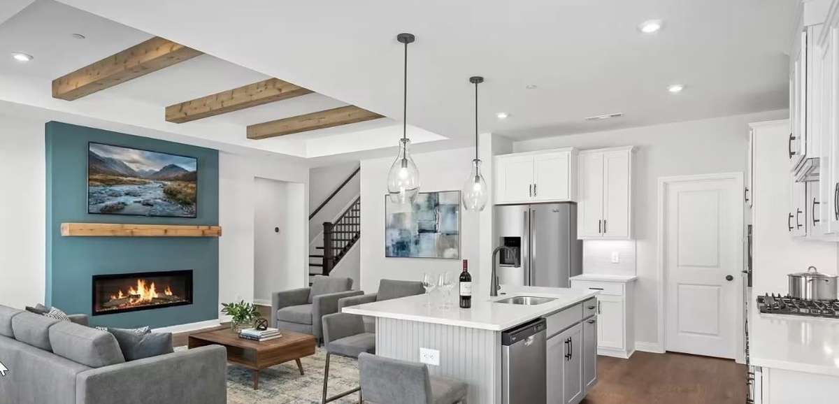 NOT ACTUAL HOME. Picture of same plan in another community. Home showing optional upgrades and features.