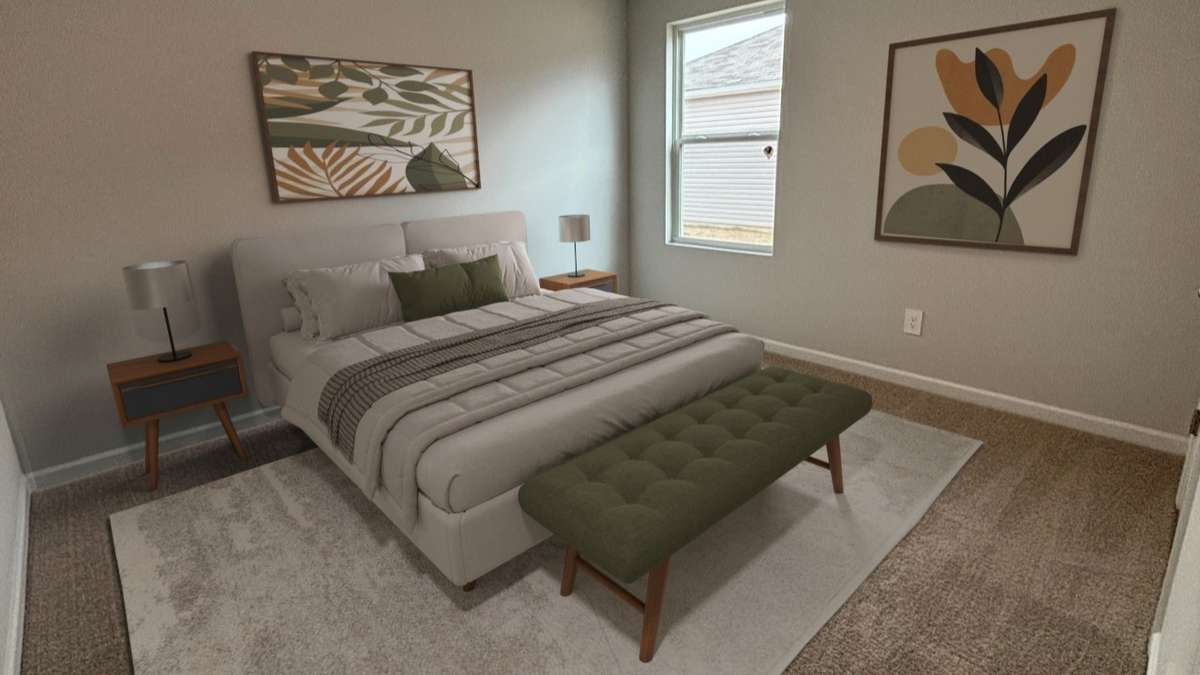 Ceiling fan not included or blinds.
Home Similar but not the same
