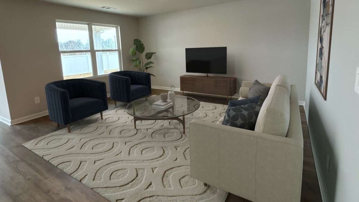 Ceiling fan not included or blinds.
Home Similar but not the same