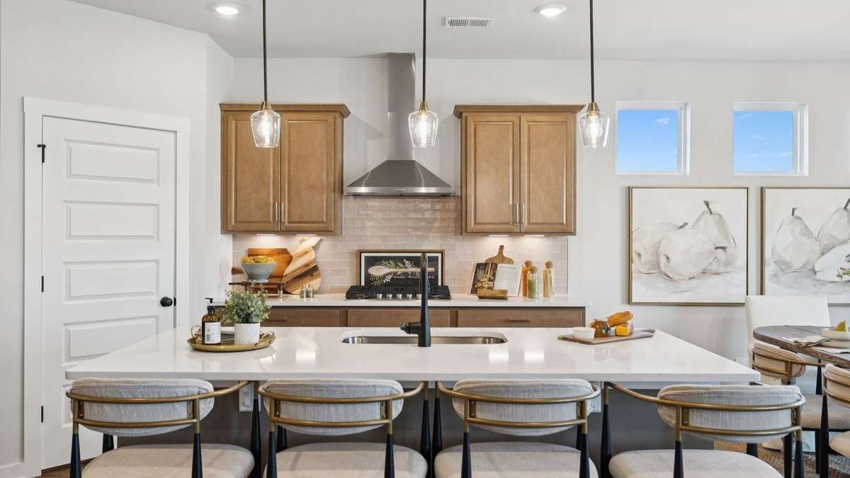 Images of the Milford Model Home.  Not all options or features are included in the base price.