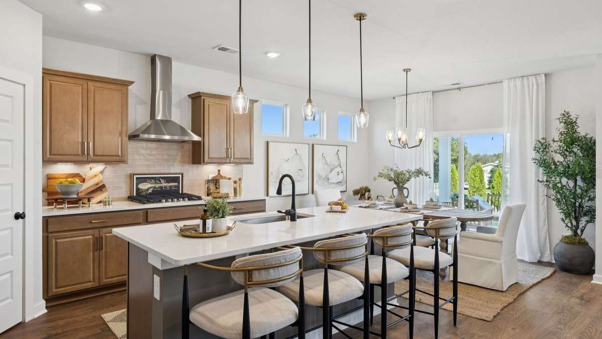 Images of the Milford Model Home.  Not all options or features are included in the base price.