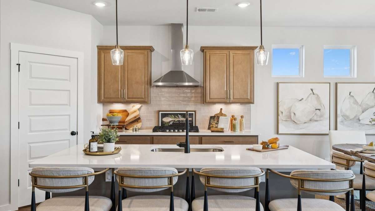 Images of the Milford Model Home.  Not all options or features are included in the base price.