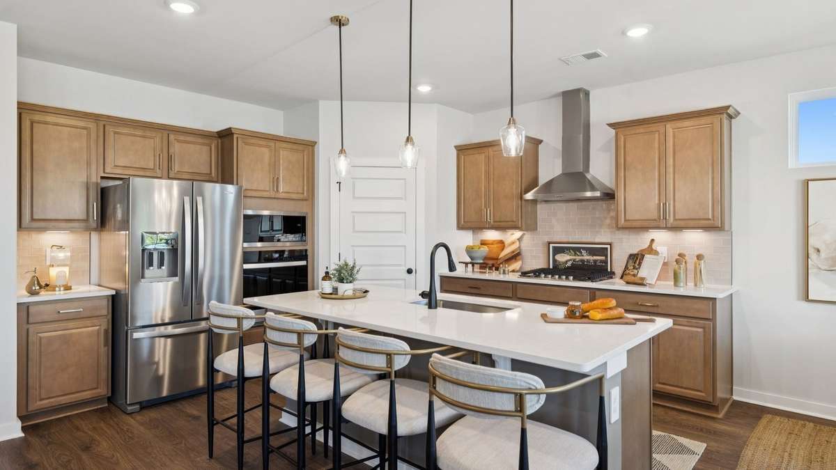 Images of the Milford Model Home.  Not all options or features are included in the base price.