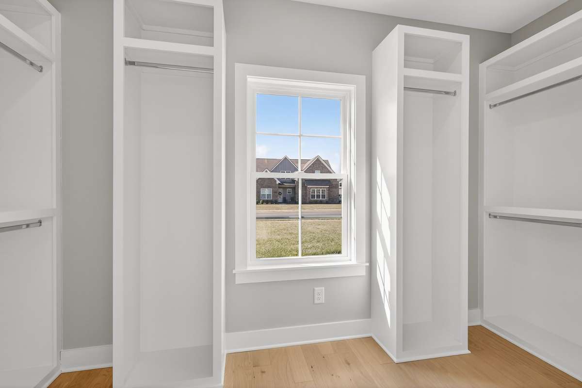 Custom closet in primary suite