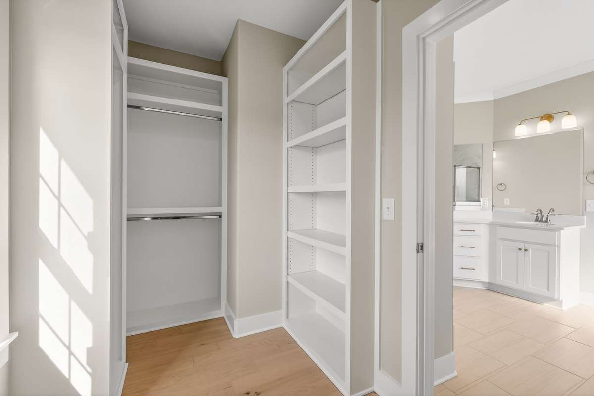 Custom closet in primary suite