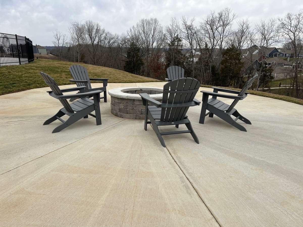 Located next to the pool is a firepit where you can relax with friends and neighbors.