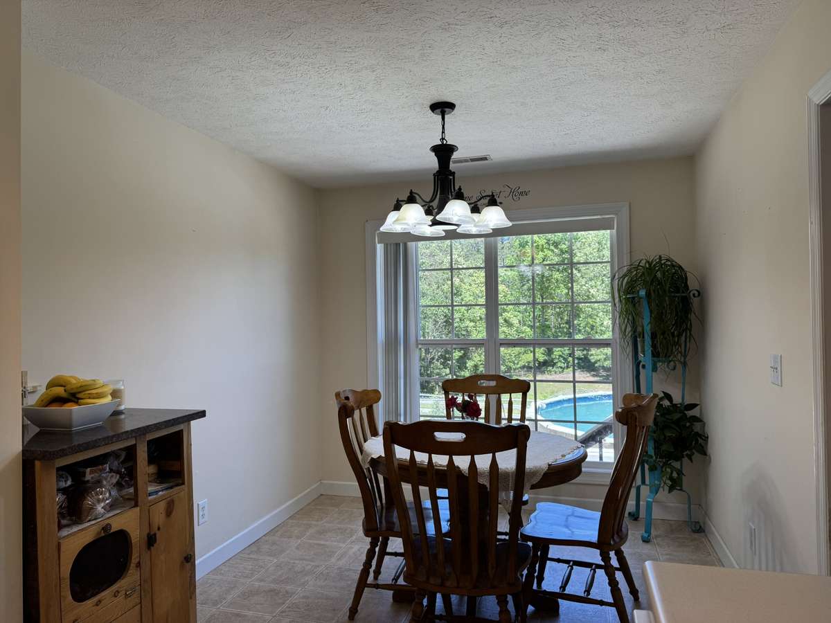 View of the Pool area from the Eat in Kitchen!