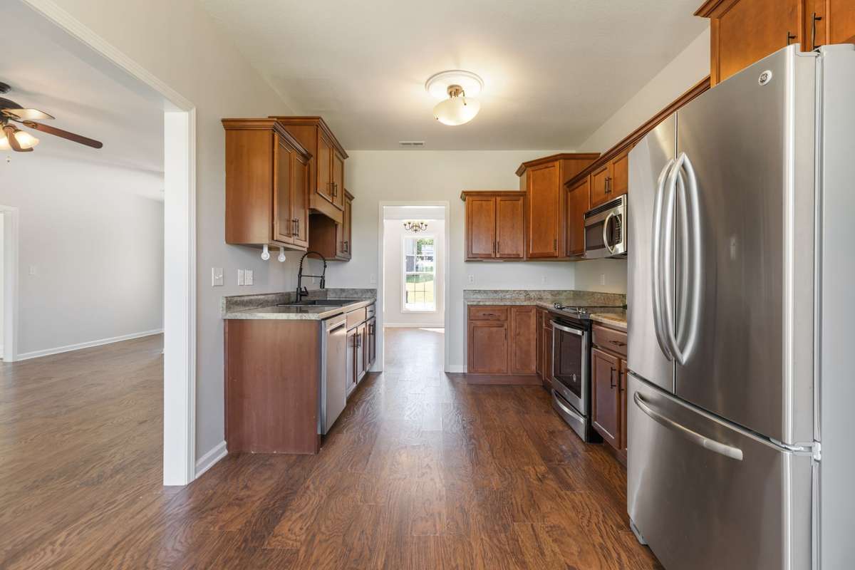 Kitchen looking towards formal dining room