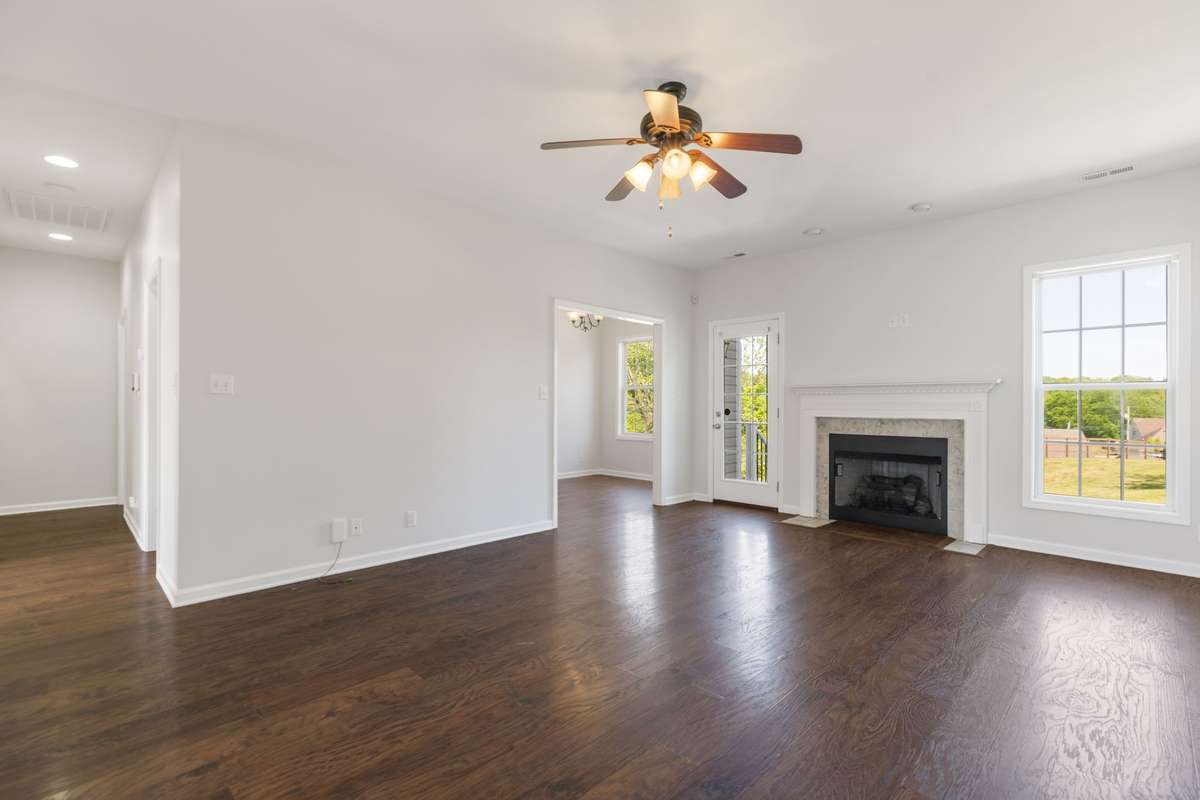 Living room looking towards eat in kitchen!