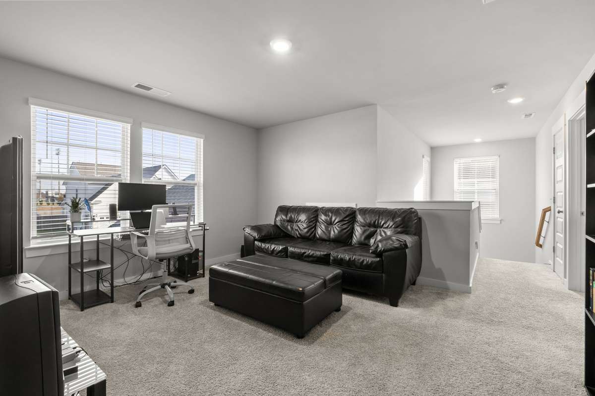The recreaton room is at the top of the stairs.