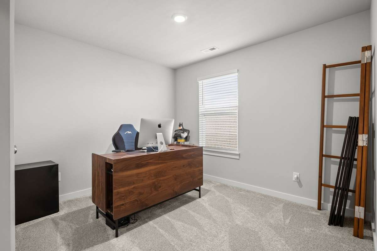 Bedroom 4 is currently used as an office.
