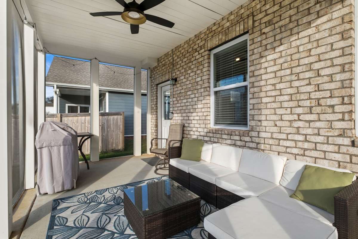 Another view of the screened porch.