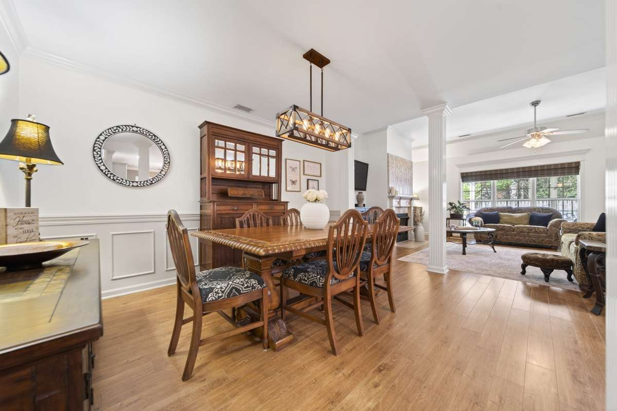 Spacious Dining Room with open floor plan.