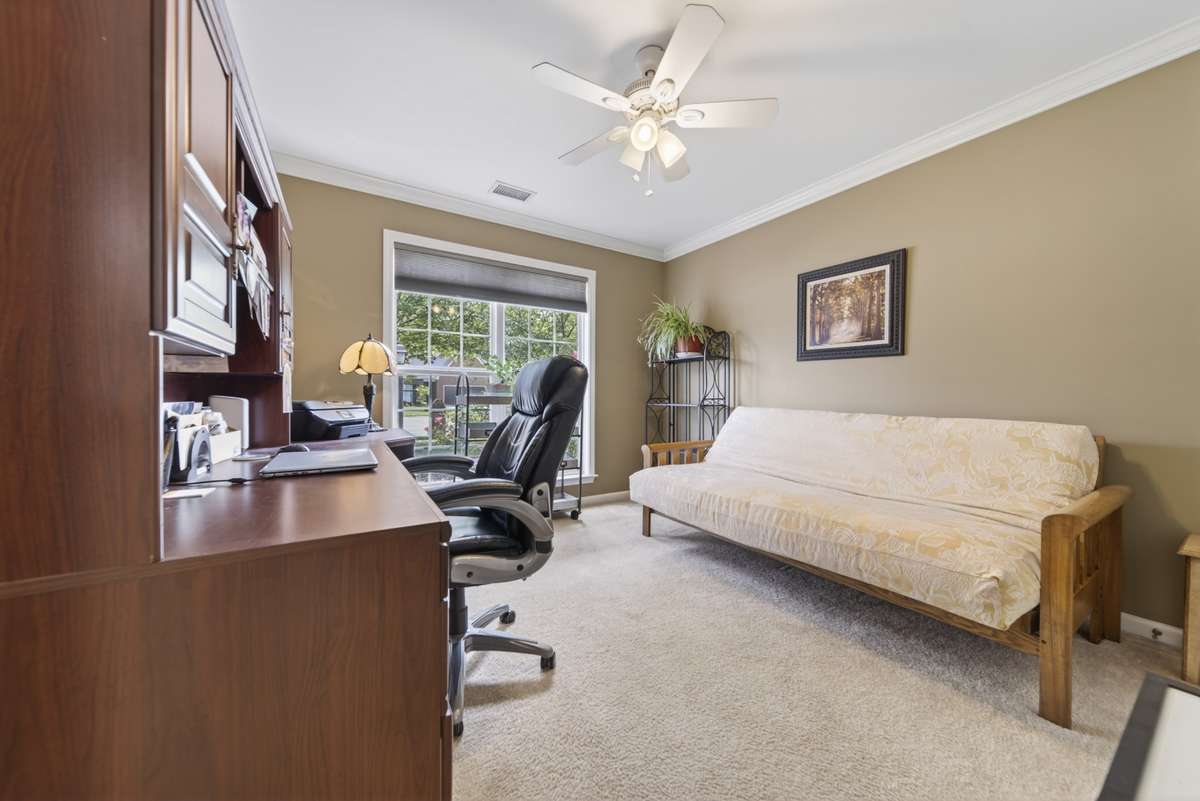 Downstairs bedroom that could also be an office as currently shown.