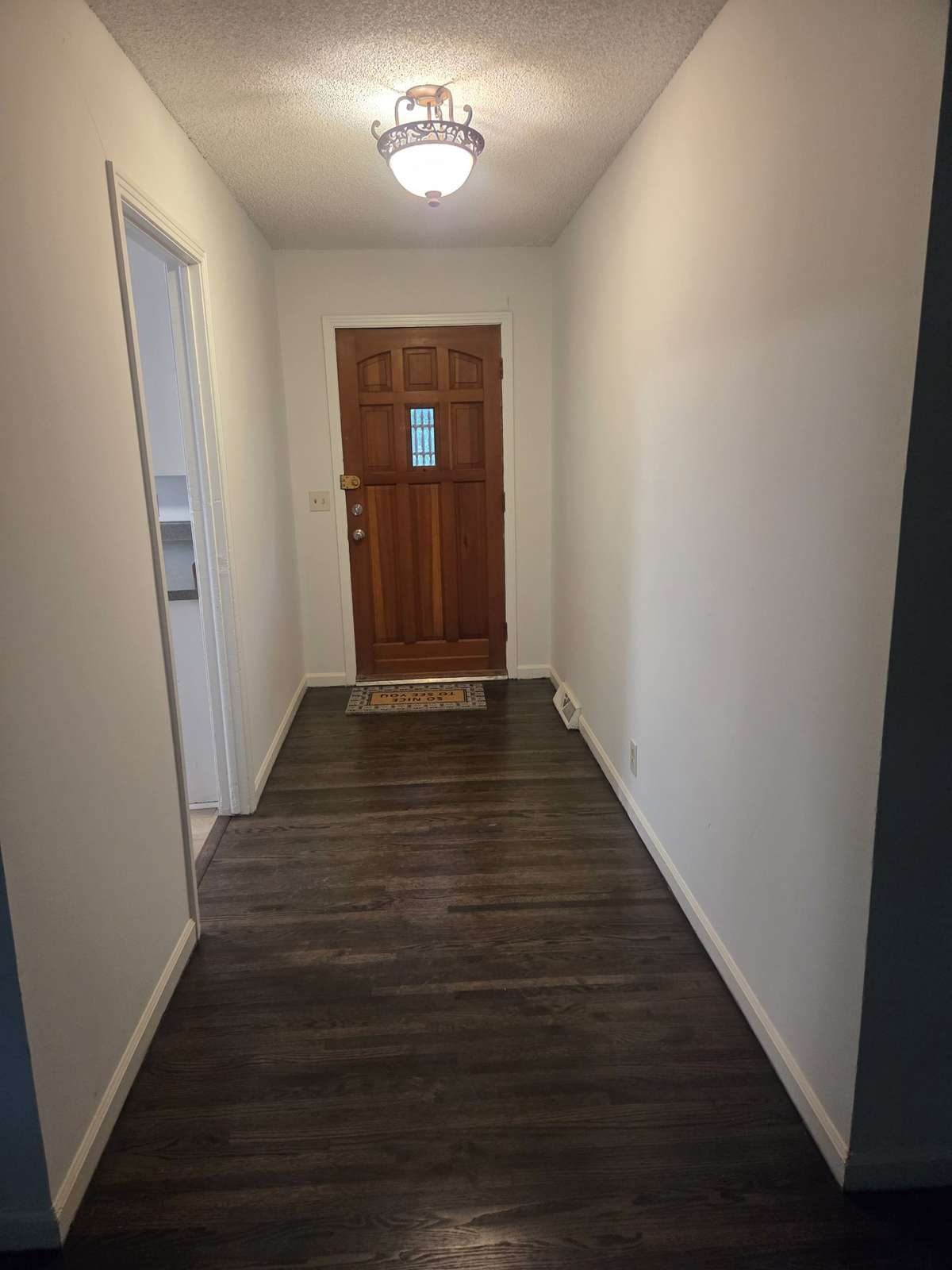 Hallway that enters into the den area