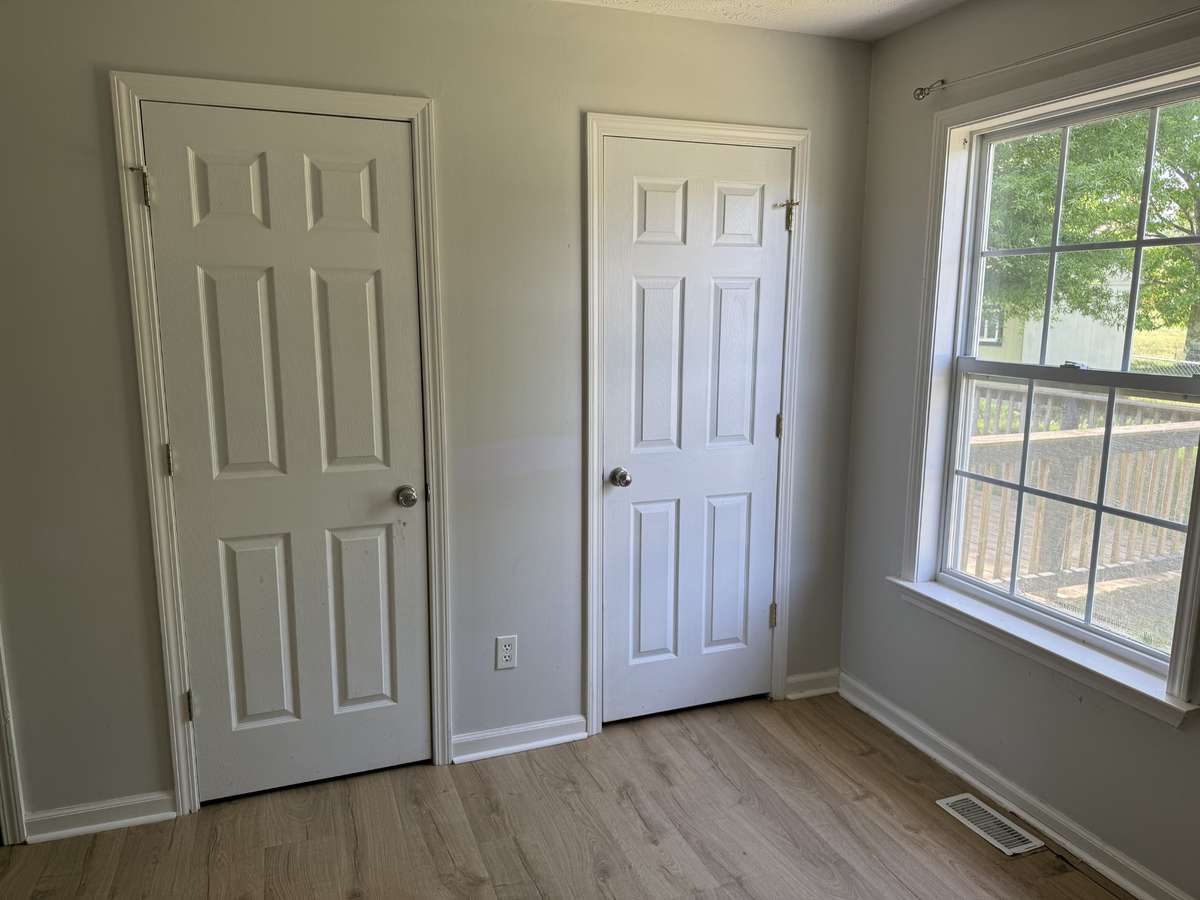 Third bedroom features two separate closets.