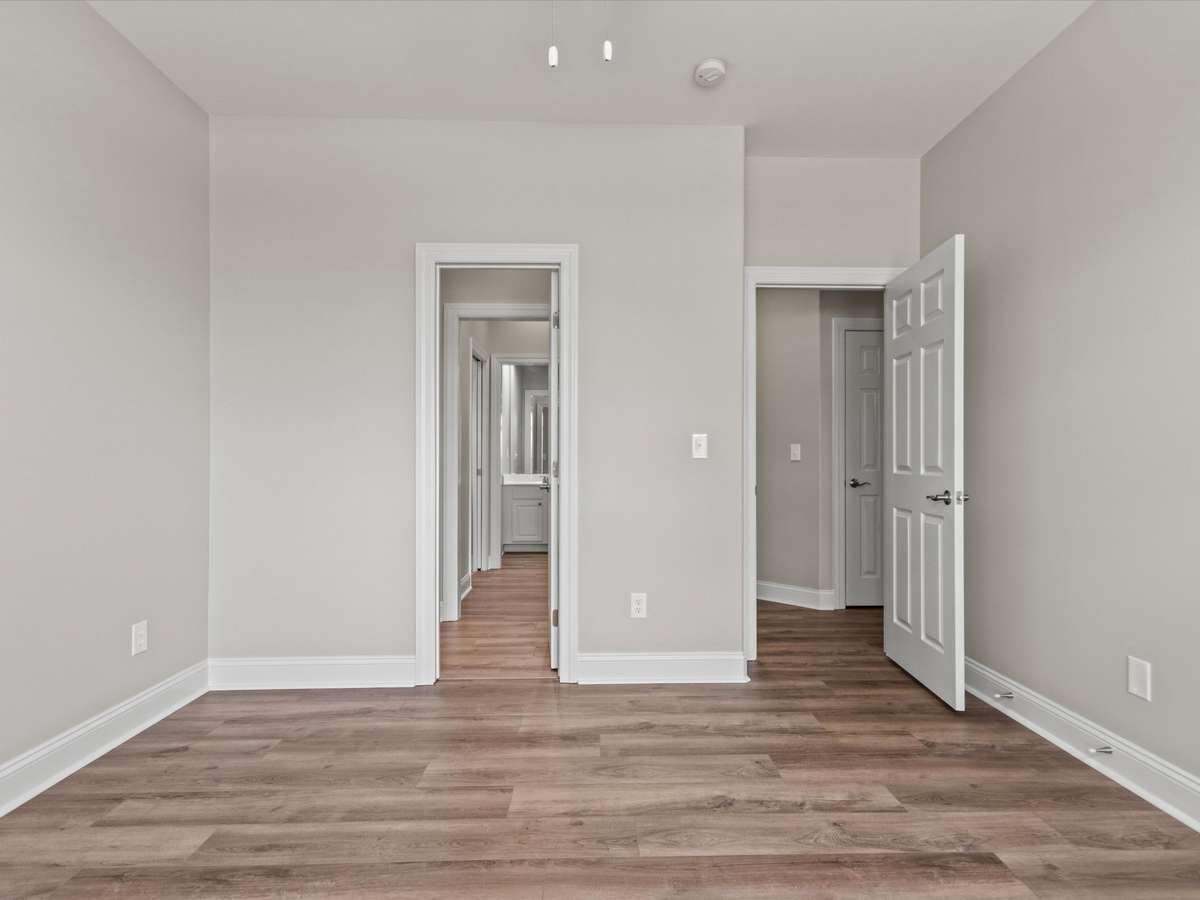 Bedroom - LVP flooring, ceiling fan