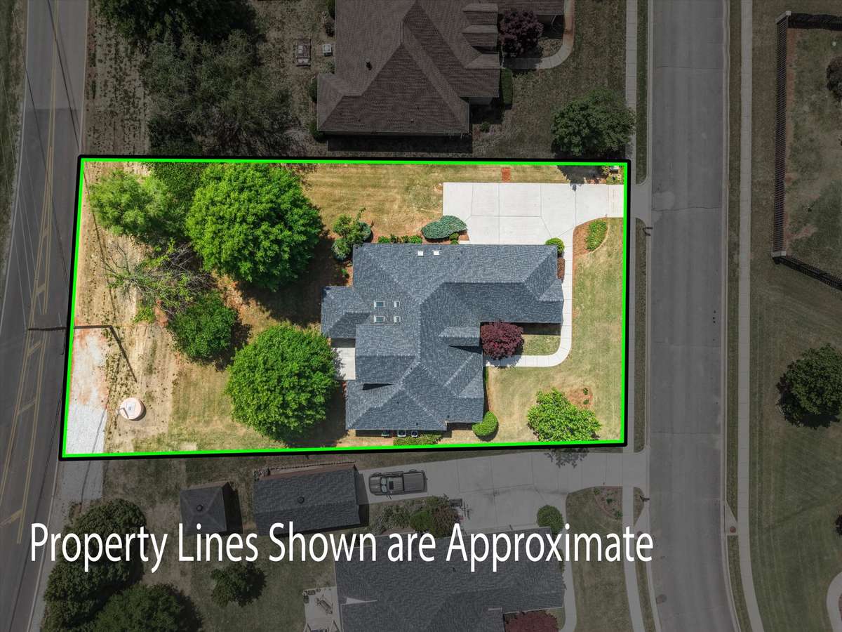 Approximate outlined aerial photo