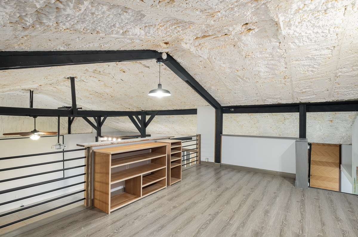 Another view of the loft area, looking back toward the open living space.