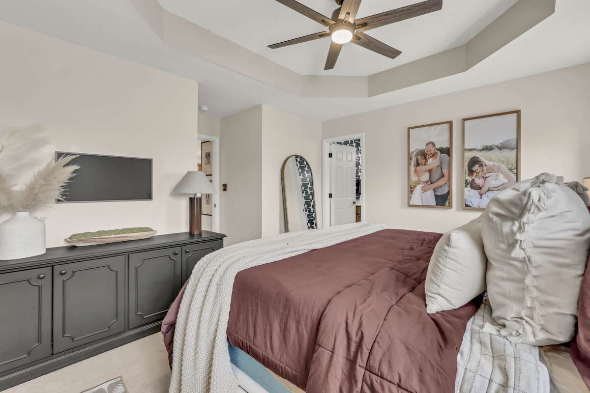 Primary includes full bath + walk in closet