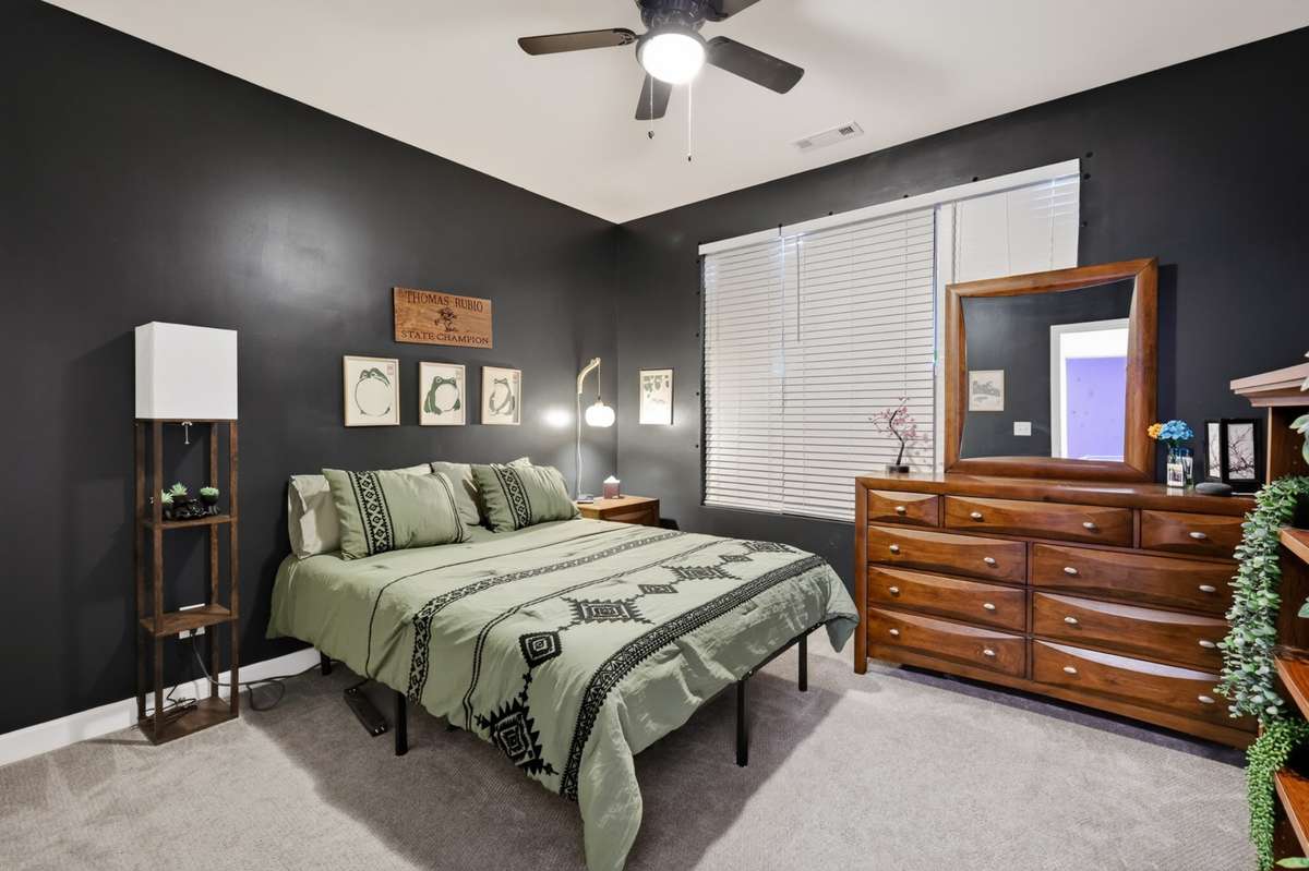Spare Bedroom, located on main level, bathroom located just outside the bedroom entry door