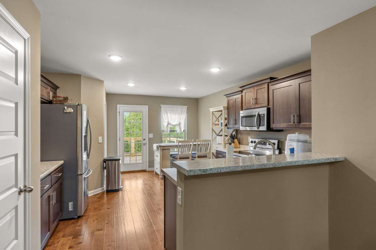 Open to the kitchen