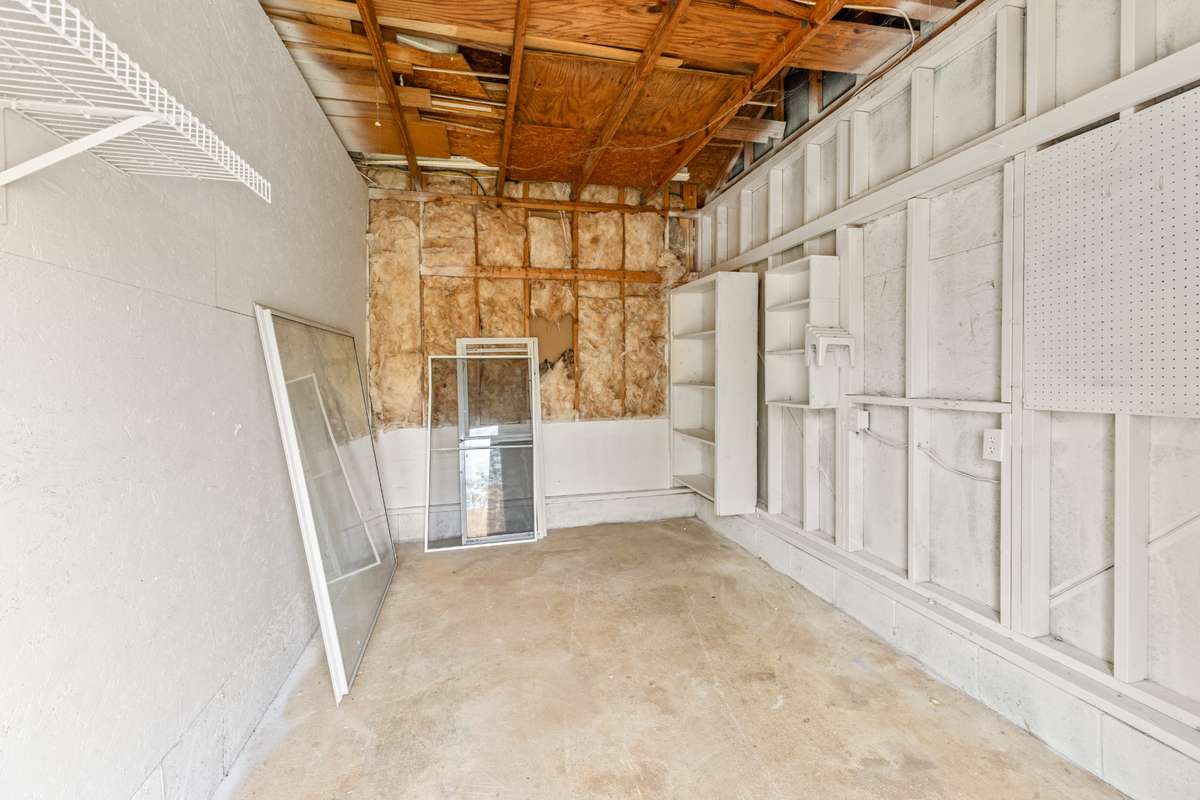 This is the storage area behind the in-law suite.