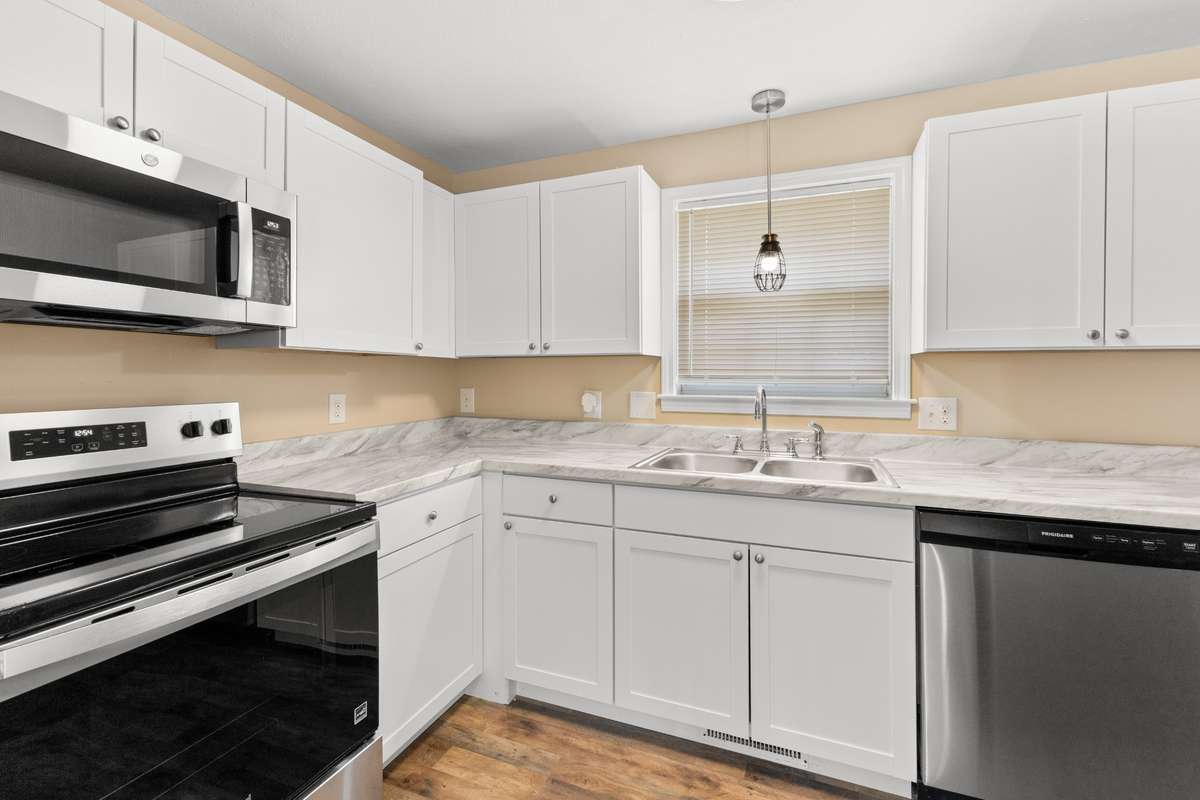 The kitchen has all new everything - new cabinets and new appliances!
