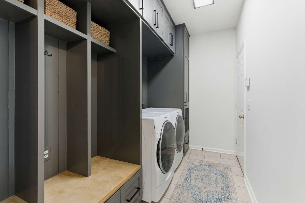 Laundry with built in storage