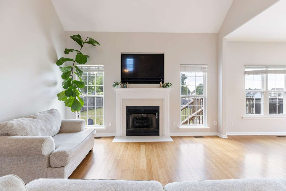 Spacious Living Area Open to Dining Room with tons of natural light