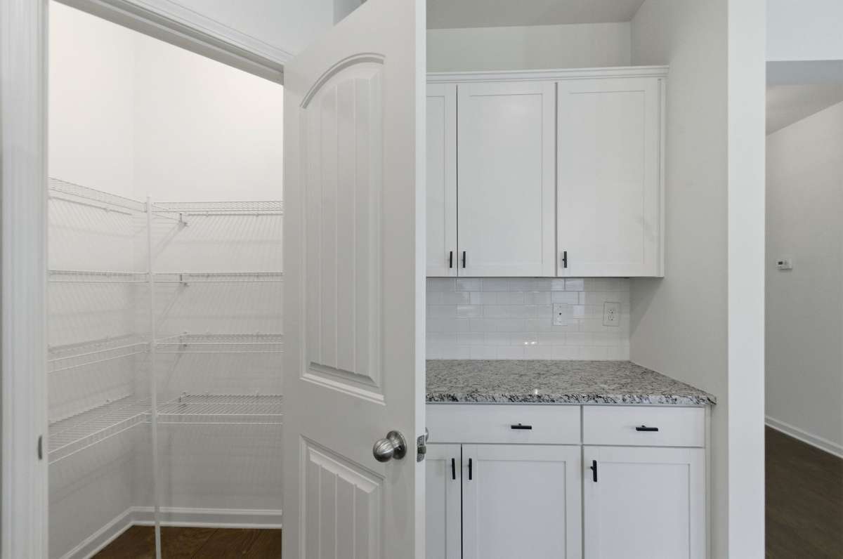Handy, spacious kitchen pantry.