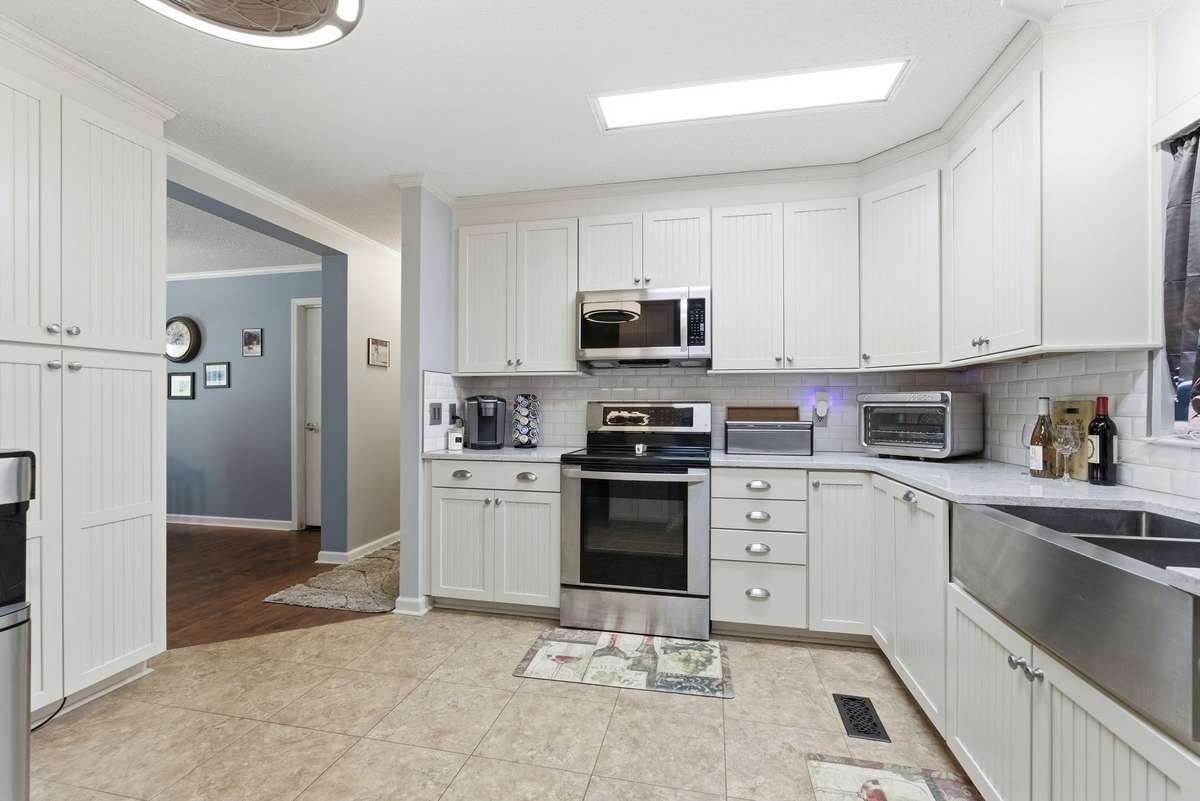 Great lighting and built in pantry.