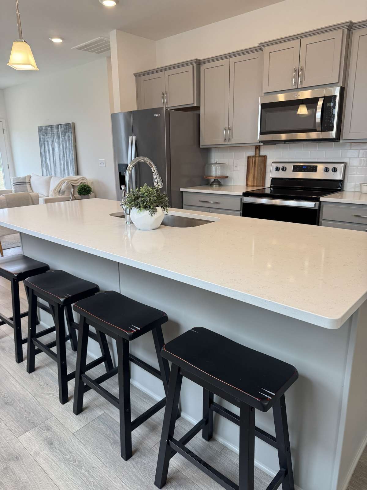 Very spacious island for prepping or serving