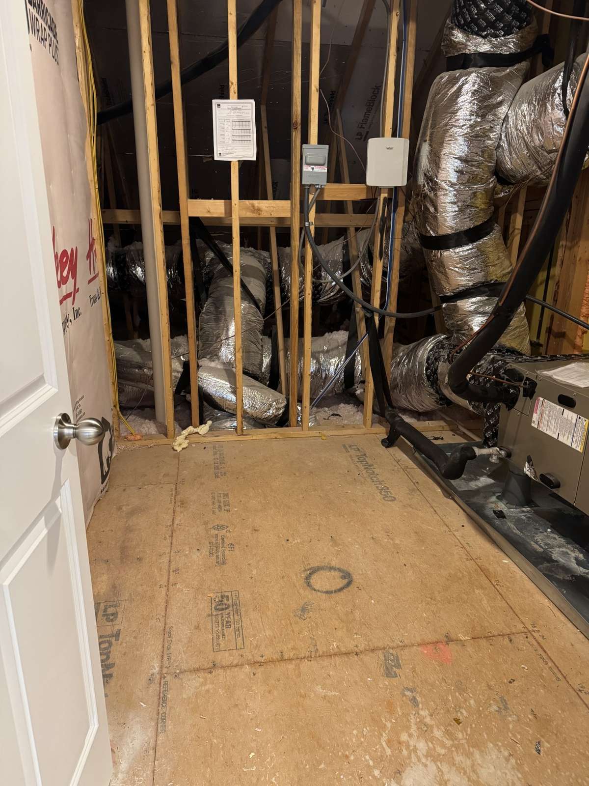 another floored storage area