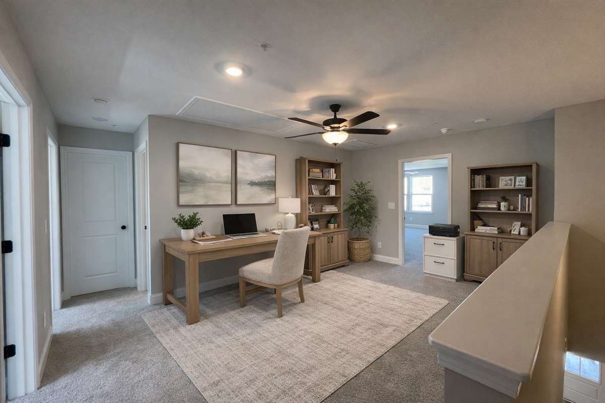 Virtually staged loft/office area inspiration