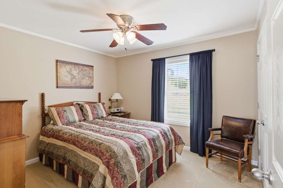 The second bedroom is on the other side of the living room