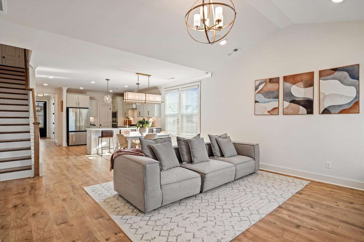 Vaulted ceilings make it feel extra spacious and open