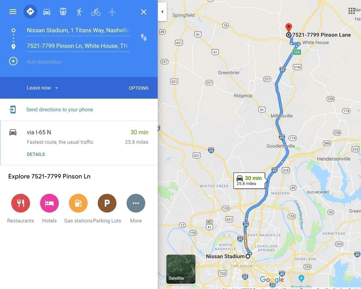 Short drive to Nashville