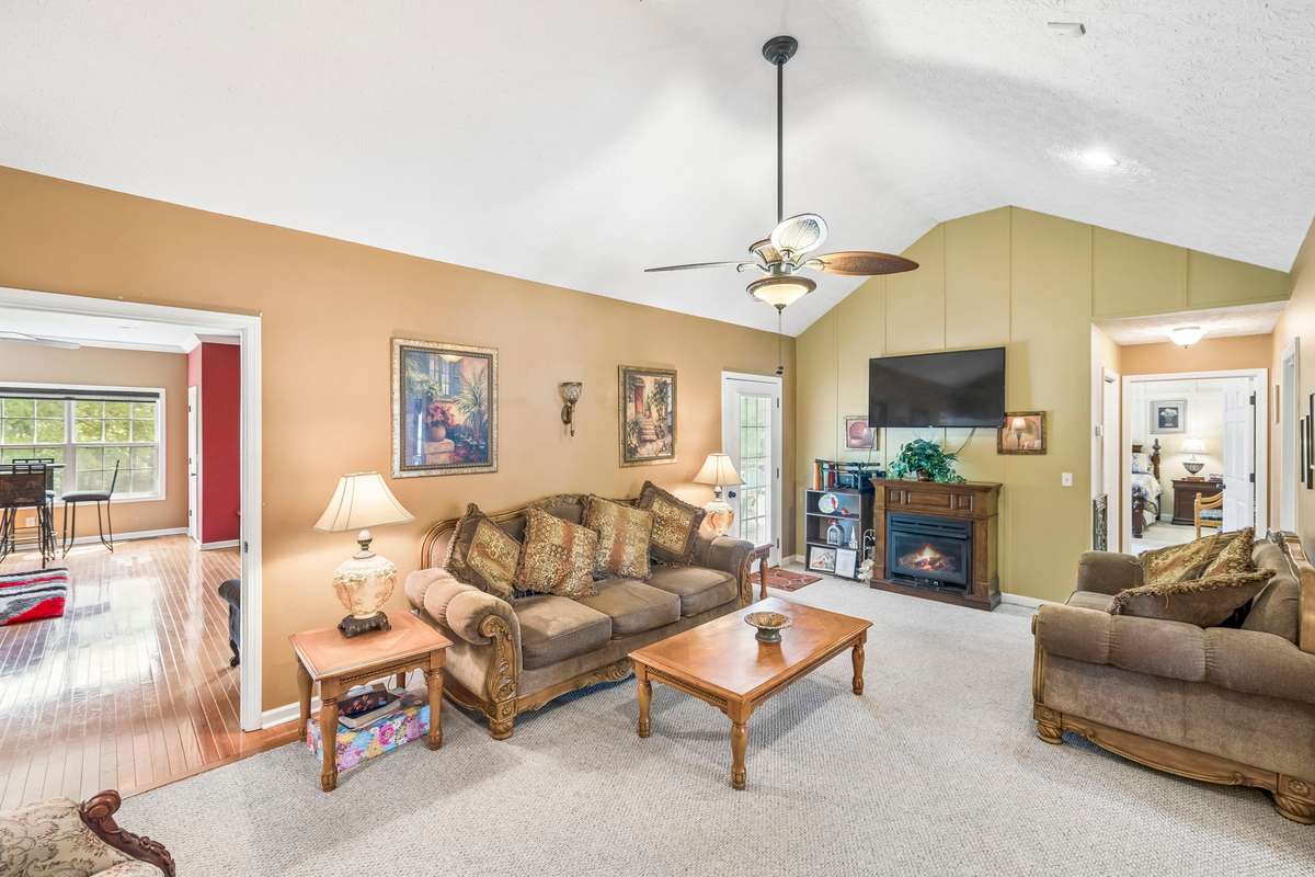 Living Room is in the center of the home.