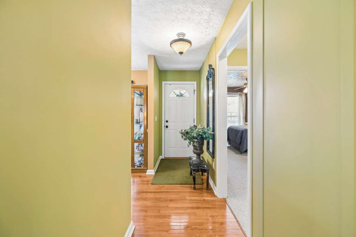 A view of the entrance from inside the home.