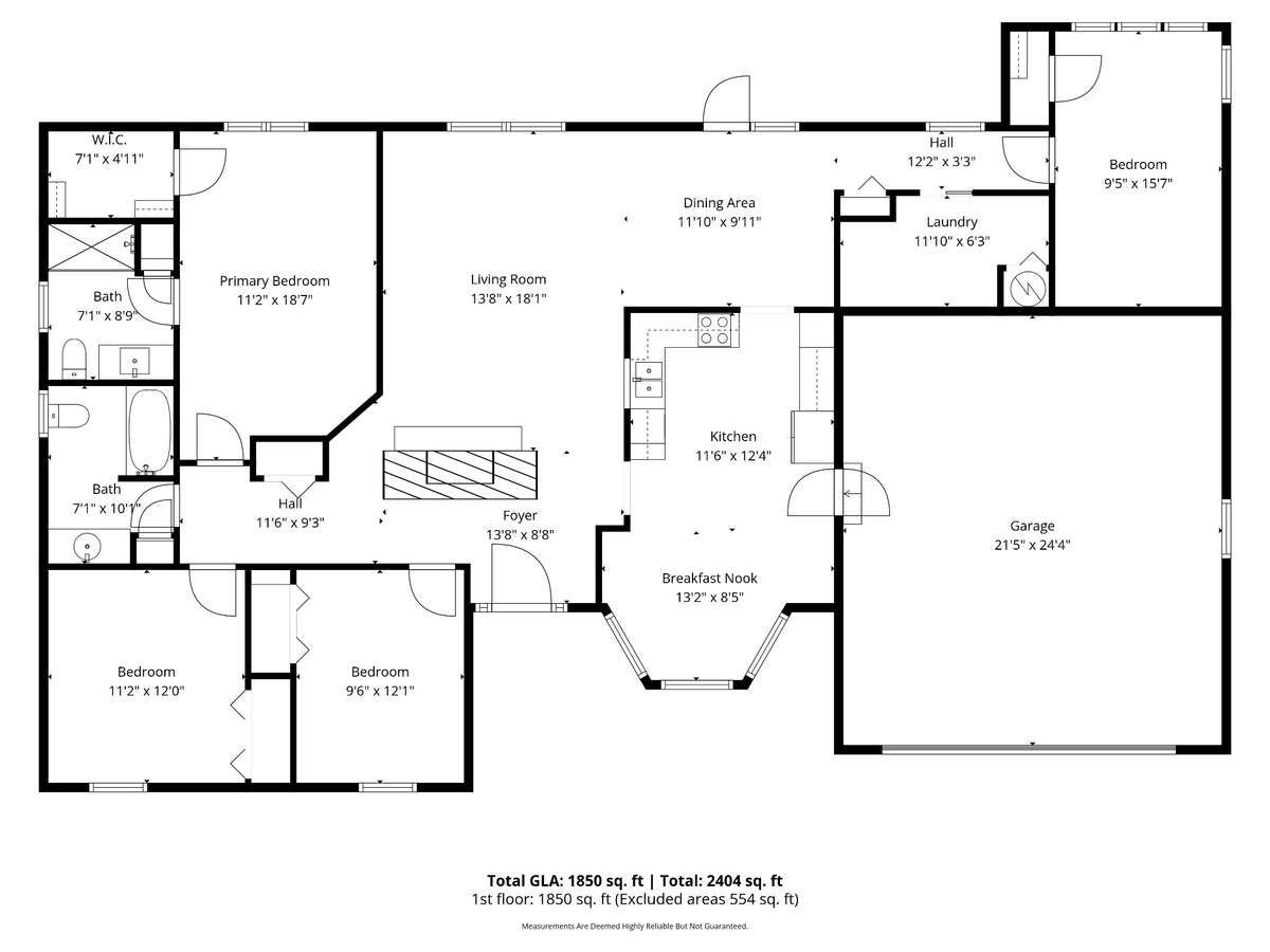 Floor plan for 29 Bryson St., Auburntown, TN 37016.