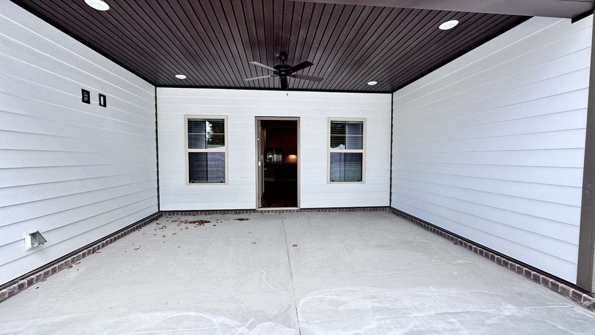 Covered back porch