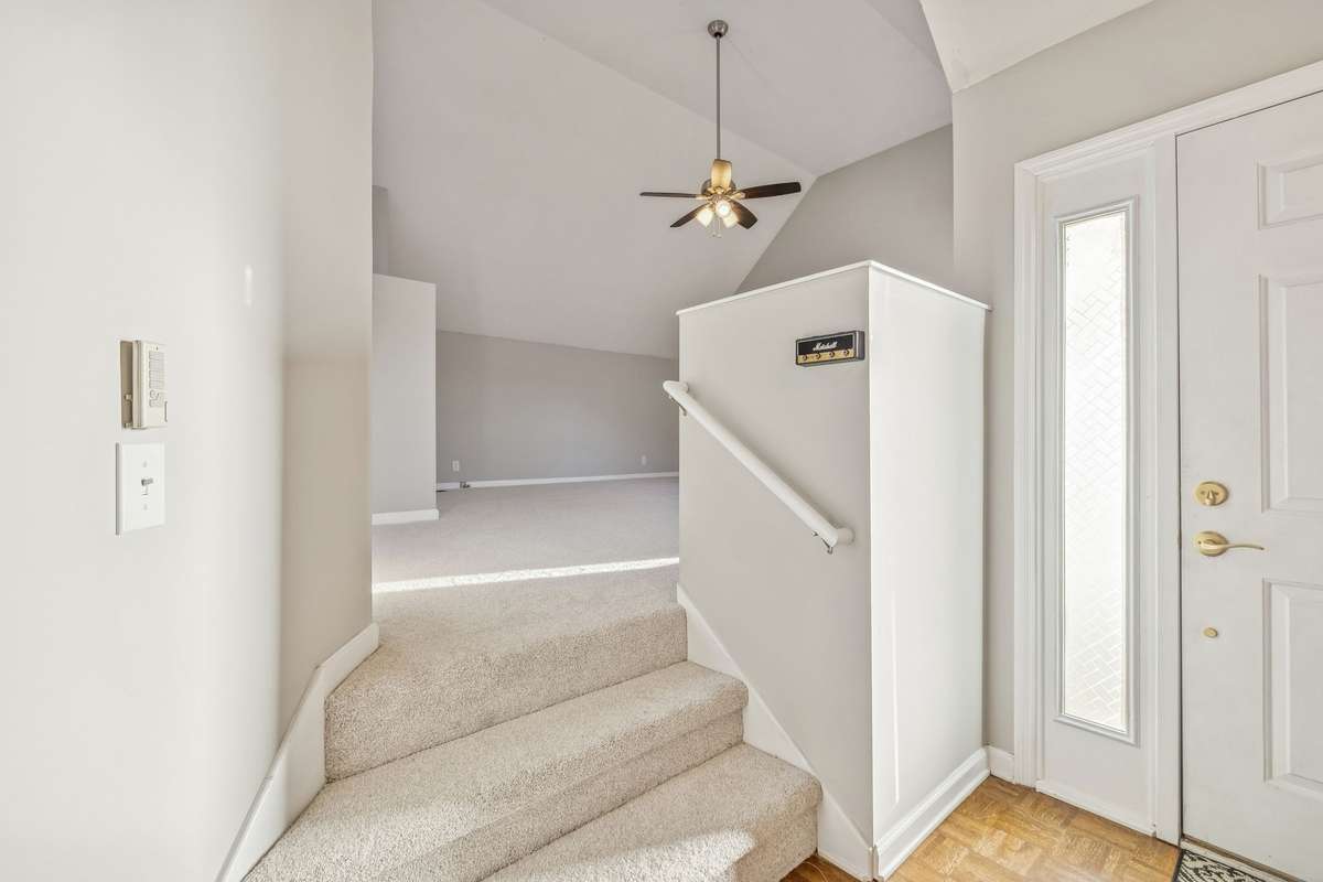Just a few steps up to the bonus room over the garage