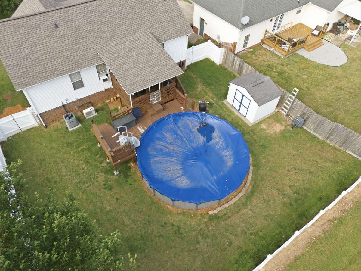 Spacious fenced in yard