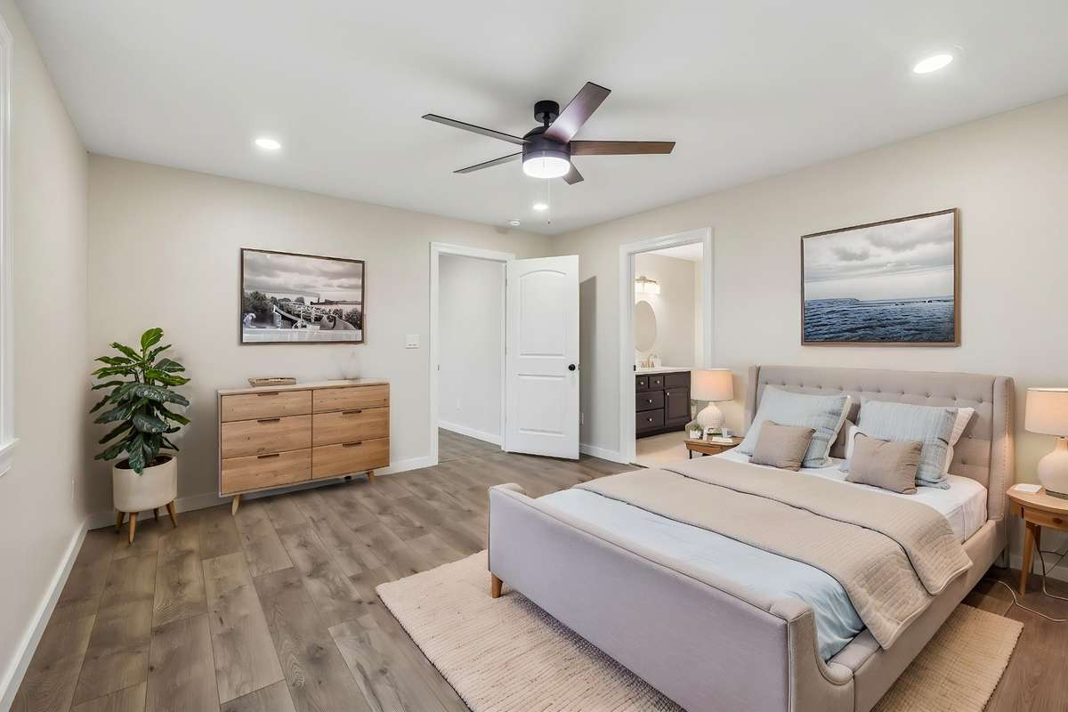 Master Bedroom has been virtually staged.