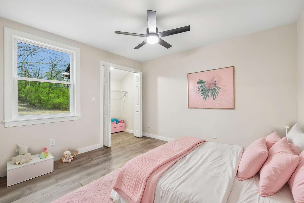 Bedroom has been virtually staged.
