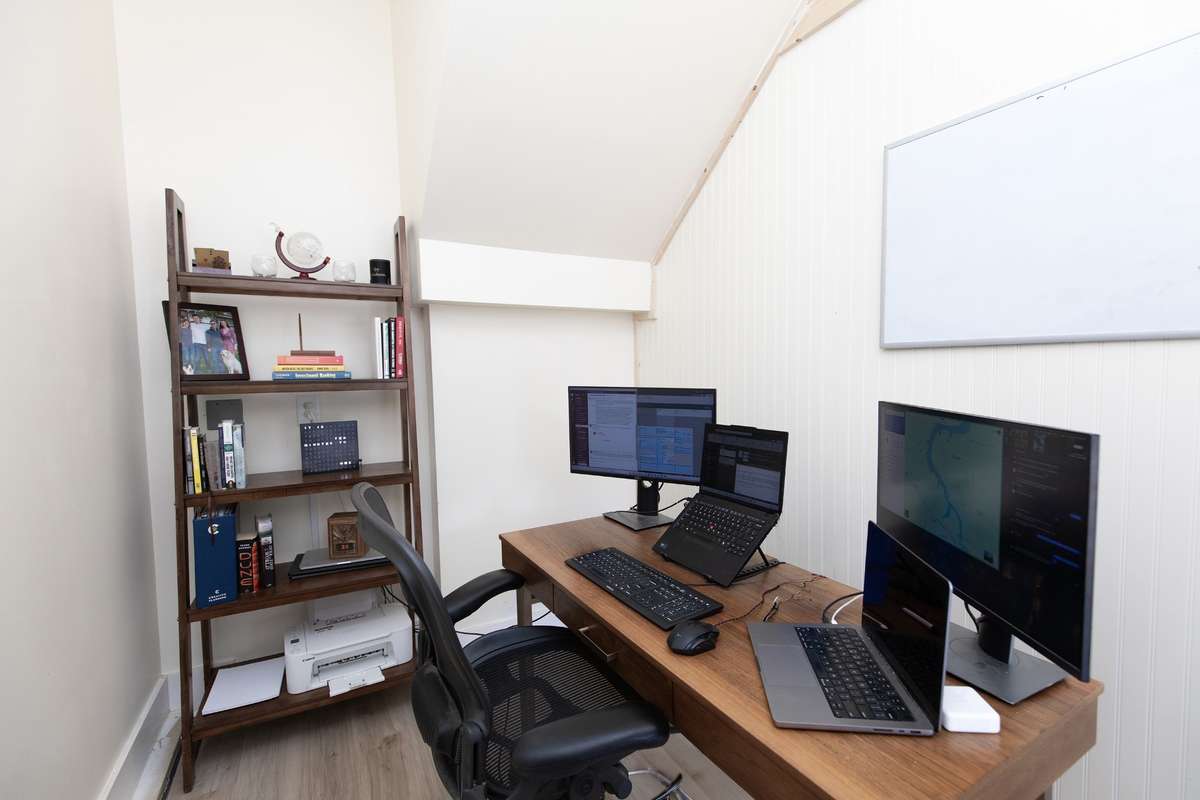 Additional office space in the garage