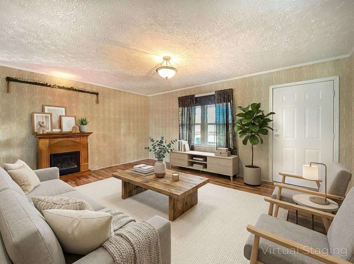Living Room Virtually staged for concept idea.