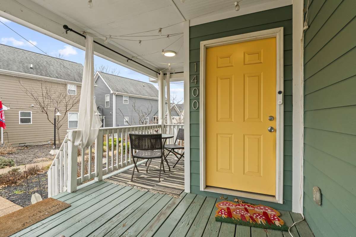 Enjoy the courtyard from your front porch