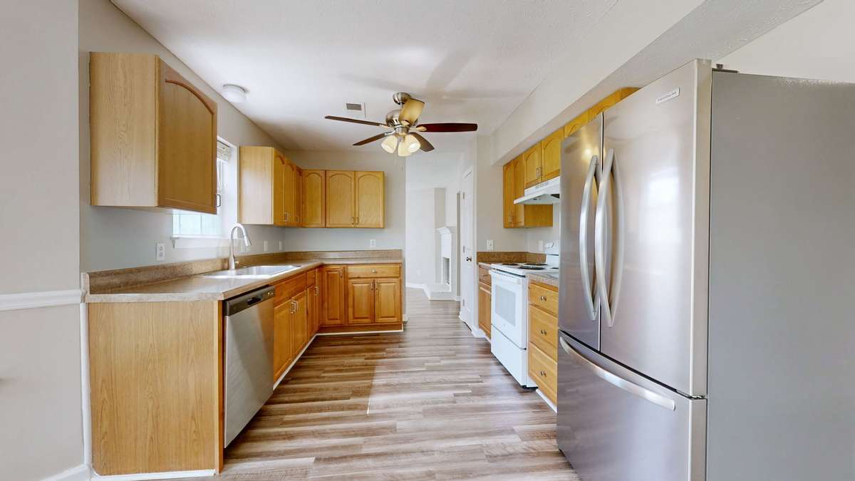 New fridge, dishwasher, and stove!